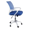 BF2101-SW (with relax) Office Chair White/Mesh Blue