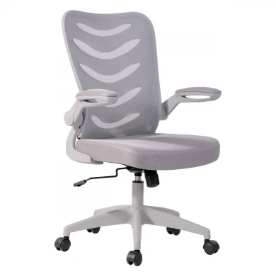 Office armchair by PP and Mesh fabric in grey color 61x61x97/107cm.