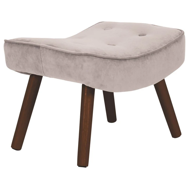 ALMA Stool Walnut/Velure Light Brown (K/D)