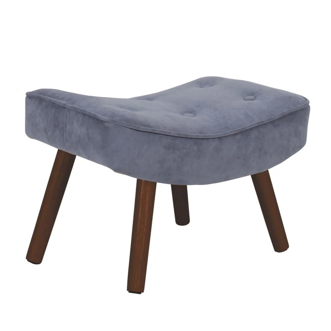 ALMA Stool Walnut/Velure Light Blue (K/D)