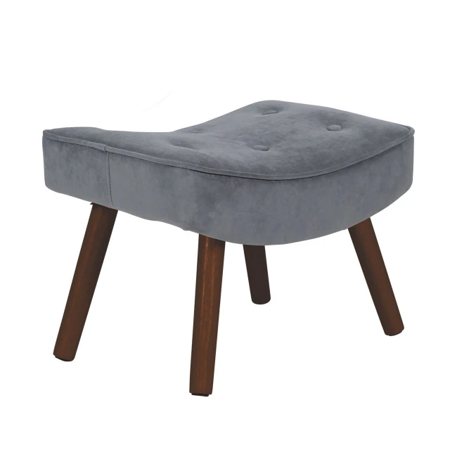 ALMA Stool Walnut/Velure Grey (K/D)