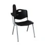 STUDY Chair-Desk Steel Silver / PP Μαύρo