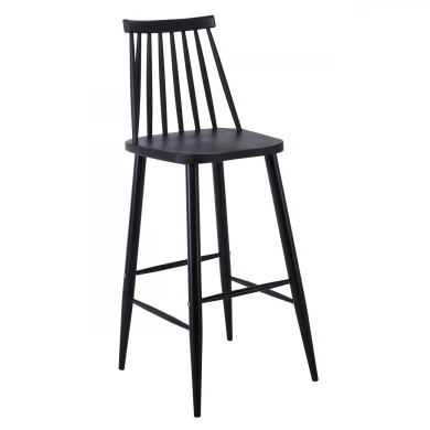 LAVIDA Bar Stool Metal & PP Black Color