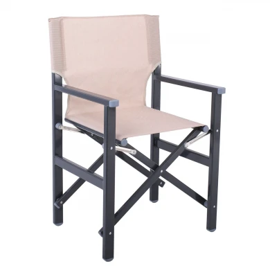 Director Armchair, Aluminium Anthracite, Textilene (one piece) Beige