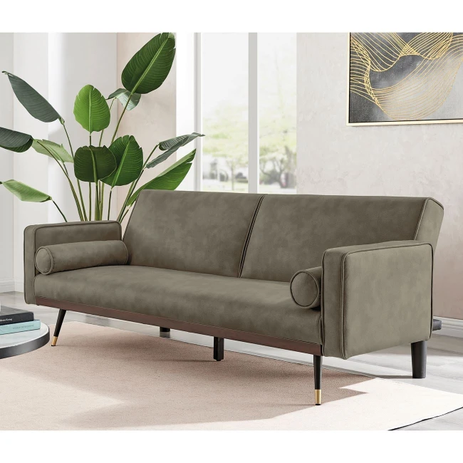 CLICK Sofa-Bed Fabric Suede Cappuccino