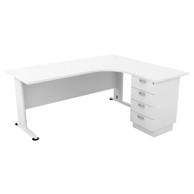 Desk (Right) SUPERIOR COMPACT 180x70/150x60cm White