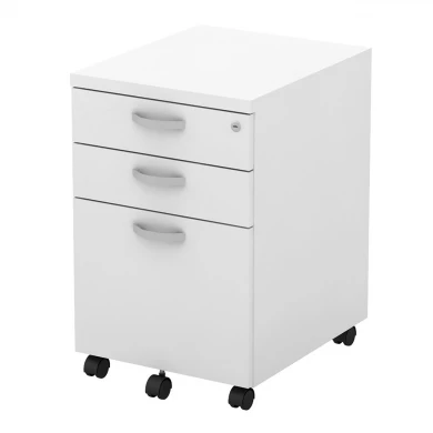 Mobile Pedestal 3-Drawers 40x48x62cm White