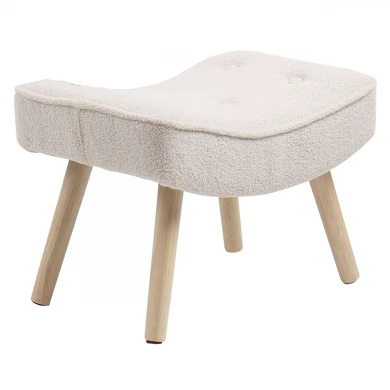 ALMA Stool Natural / Teddy White Fabric (K/D)