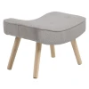 ALMA Stool Natural / Teddy Light Grey Fabric (K/D)