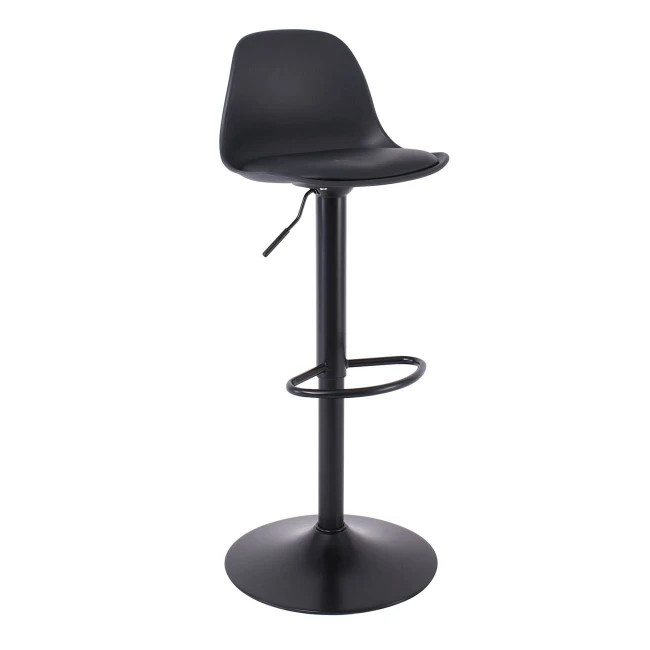 MARTIN Bar Stool Metal Black/PP-Pu Black
