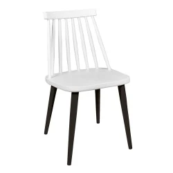 LAVIDA Chair Metal Black/PP White LAVIDA Chair Metal Black/PP White