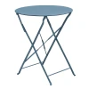 ZAPPEIOU Pantone Folding Table D.60cm Metal Sandy Blue 5415C