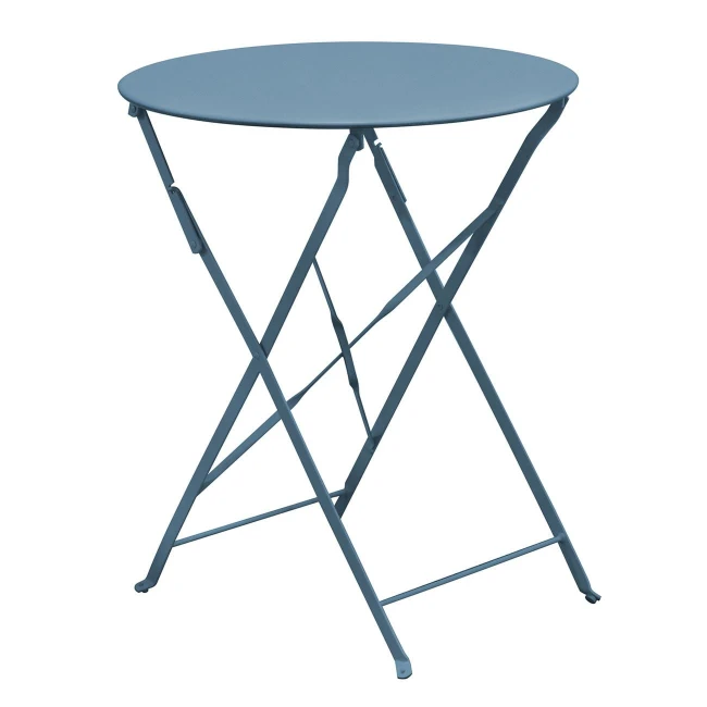 ZAPPEIOU Pantone Folding Table D.60cm Metal Sandy Blue 5415C