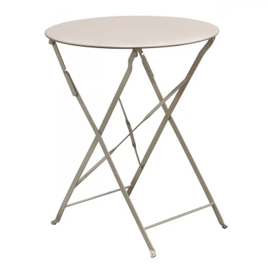 ZAPPEIOU Pantone Folding Table D.60cm Metal Beige 14-1212