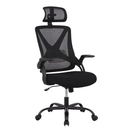 Καρέκλα γραφείου BF2040 ύφασμα mesh χρώμα μαύρο 63x65x113/122εκ.