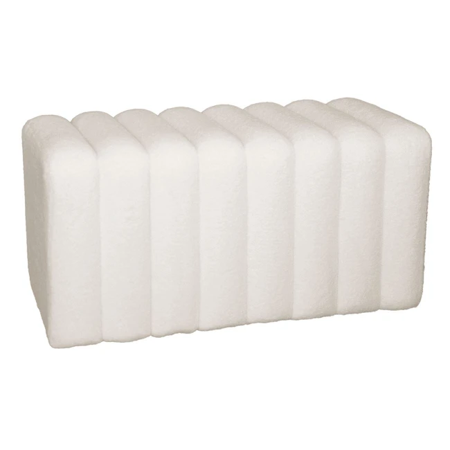 TOGO Stool Teddy Cream Fabric 80x40x41cm