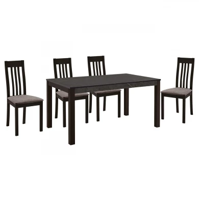 SABINIO Set (1+4) Dark Walnut/Fabric Camel/Melamine Greystone