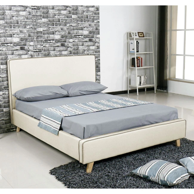 MORISSON Bed (for Mattress 140x190cm) Ecru Fabric