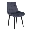 MYRIAM-R Chair Metal Black/Fabric Velure Dark Grey