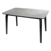 DALIN Table 130x80cm Black Wood/Sintered Stone Grey Marble