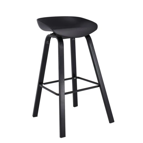 PENT Bar Stool Metal Black Color, PP Black