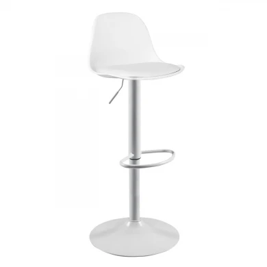 MARTIN Bar Stool Metal White/PP-Pu White