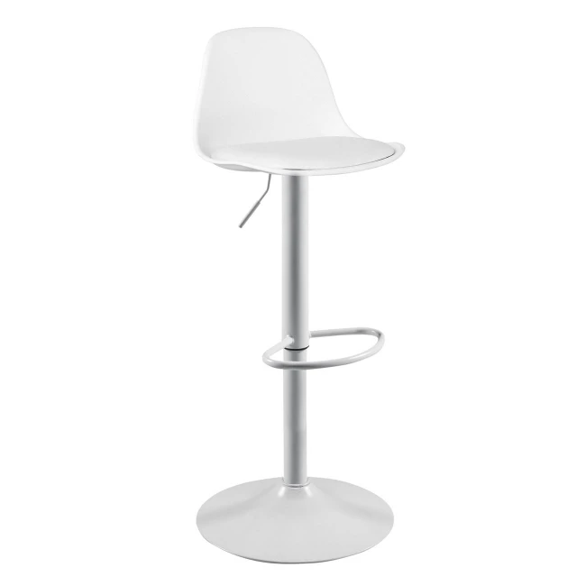 MARTIN Bar Stool Metal White/PP-Pu White