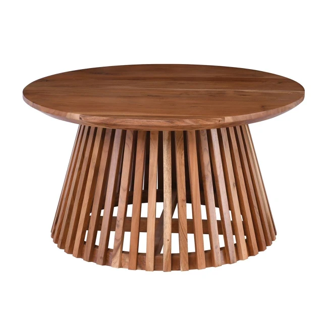 RIM Coffee Table D80x43cm Solid Wood Acacia Natural Finish