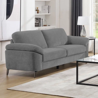 KATRINA 3-Seater K/D Sofa Grey Fabric