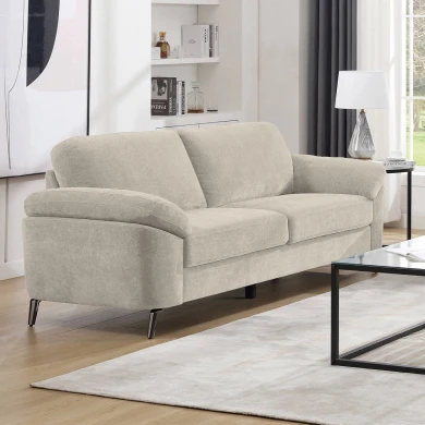 KATRINA 3-Seater K/D Sofa Beige Fabric