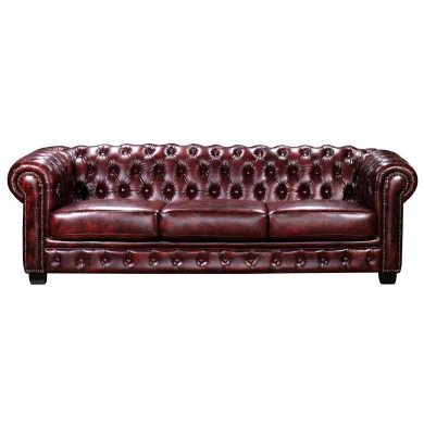 CHESTERFIELD Birmingham 4-S Leather Antique Red