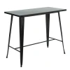 RELIX Τραπέζι Bar-Pro, Μέταλλο Βαφή Μαύρο 120x60x102cm