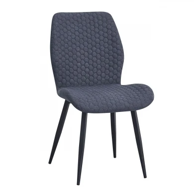 CLARA Chair Black Metal/Dark Grey Fabric