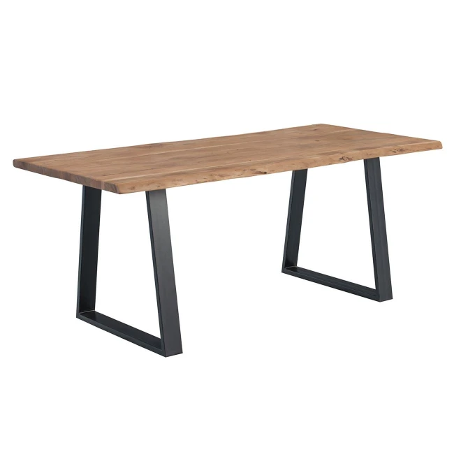 LIZARD-W Dining Table 140x80x78 Acacia Natural Finish (Black Paint)