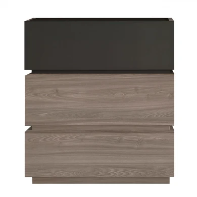 VANITY Bedside 3-Drawers 60x40x66cm Sonoma Oak/Grey