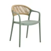 DONNA Armchair-Pro PP-UV Green/Rope Wicker Natural