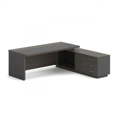 VIP Γραφείο Δεξιά Γωνία, Απόχρωση Grey Walnut 180x90x75/180x50x62 cm