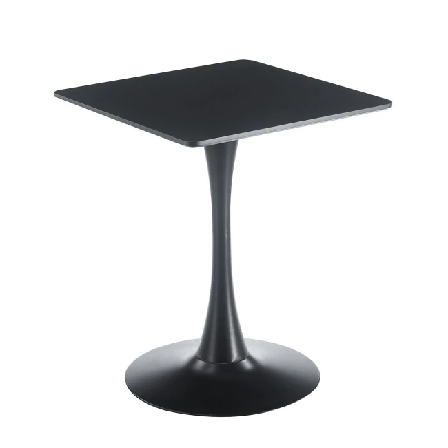 BREAK Τραπέζι MDF Μαύρο, Βάση Μέταλλο Βαφή Μαύρο 60x60cm H.75cm