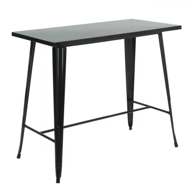 RELIX Τραπέζι Bar Μέταλλο Βαφή Μαύρο 120x60x103cm