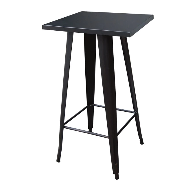 RELIX Τραπέζι Bar Μέταλλο Βαφή Μαύρο 60x60x103cm