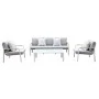 LATINO Set (4pcs) Alu White/Cushions Light Grey