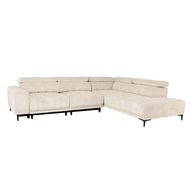 MASSIMO Right Facing Corner Sofa-Sliding Seats, Water Repellent Fabric Beige