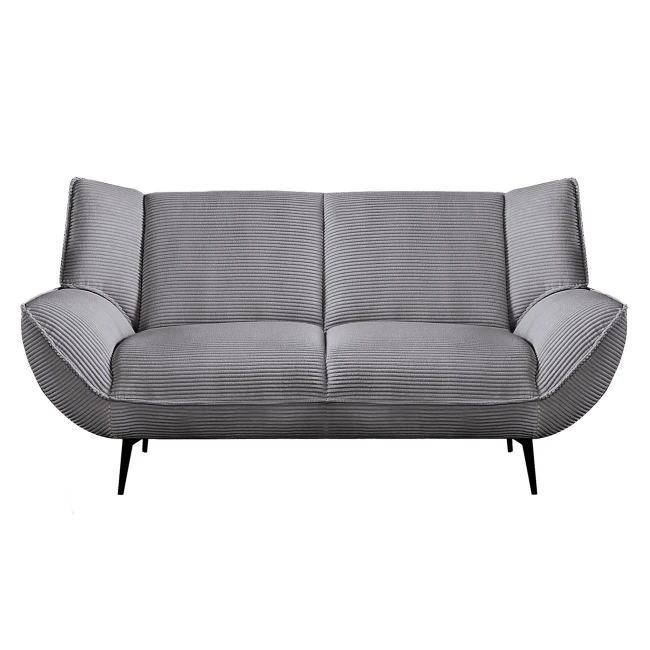 EMERALD 2-Seater Sofa Grey Corduroy Fabric