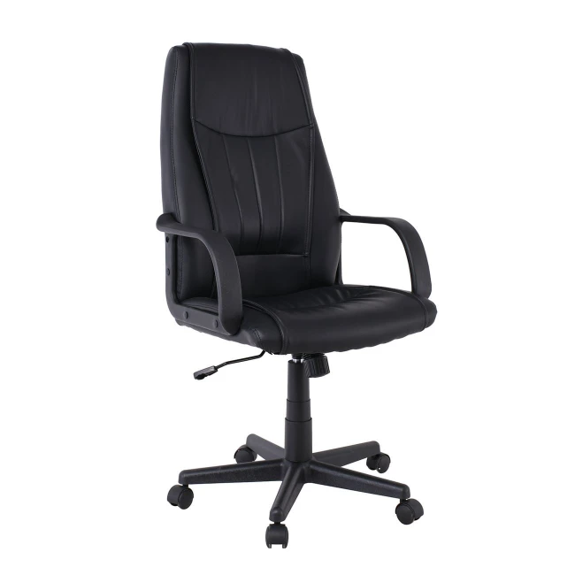 BF1410 Πολυθρόνα Γραφείου Διευθυντή Pu Μαύρο 61x68x104/114cm