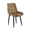 MYRIAM-R Chair Metal Black/Fabric Velure Cappuccino