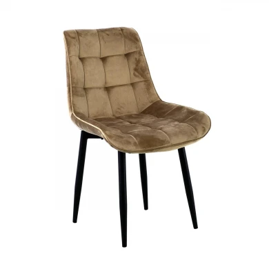 MYRIAM-R Chair Metal Black/Fabric Velure Cappuccino