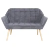 ALMA 2-Seater Sofa Natural / Velure Grey (K/D)