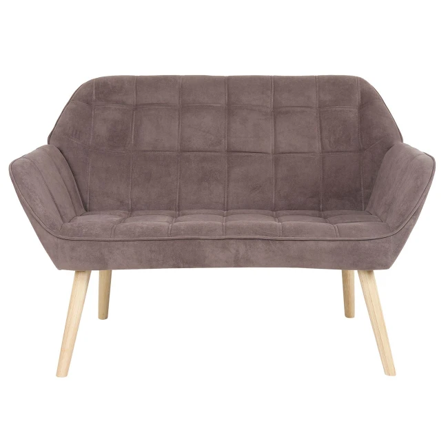 ALMA 2-Seater Sofa Natural / Velure Brown (K/D)