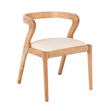 AVERY Chair Natural, Pu Cream