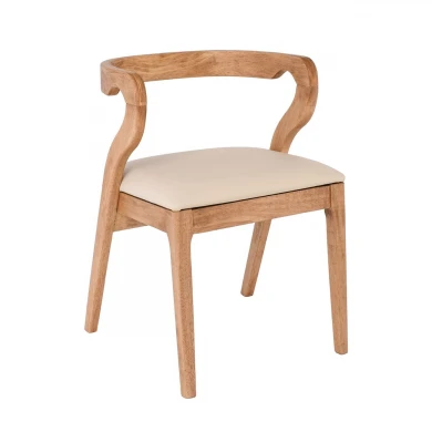 FRANKY Chair Natural, Pu Cream